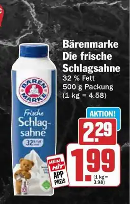 HIT Bärenmarke Die frische Schlagsahne Angebot