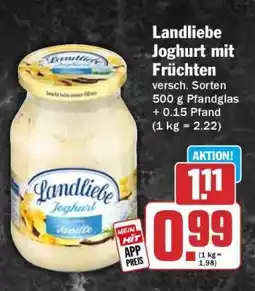 HIT Landliebe Joghurt mit Früchten Angebot