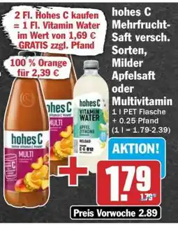 HIT hohes C Mehrfrucht-Saft versch. Sorten, Milder Apfelsaft oder Multivitamin Angebot