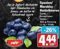 HIT Spanien/Marokko Heidelbeeren Angebot