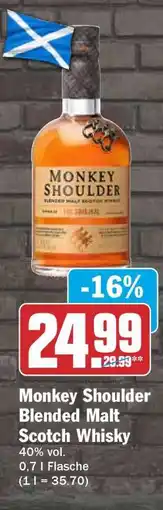 HIT Monkey Shoulder Blended Malt Scotch Whisky Angebot