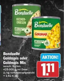 HIT Bonduelle Goldmais oder Goldmais Mix Angebot