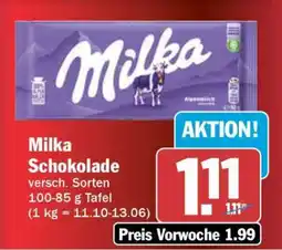 HIT MILKA Schokolade Angebot