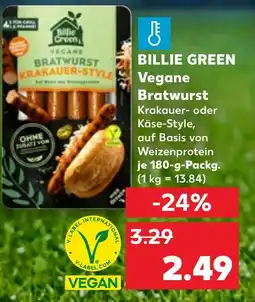 Kaufland BILLIE GREEN Vegane Bratwurst Angebot