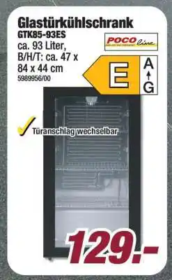 Poco Glastürkühlschrank Angebot