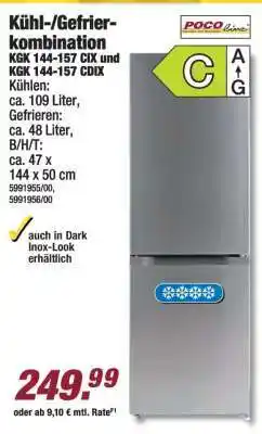 Poco Kühl-/Gefrierkombination KGK 144-157 CIX und KGK 144-157 CDIX Angebot
