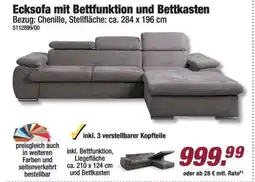 Poco Ecksofa mit Bettfunktion und Bettkasten Angebot