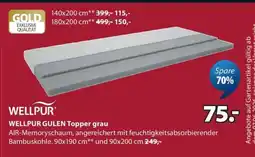 Jysk WELLPUR GULEN Topper grau Angebot