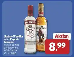 Combi Smirnoff Vodka oder Captain Morgan Angebot