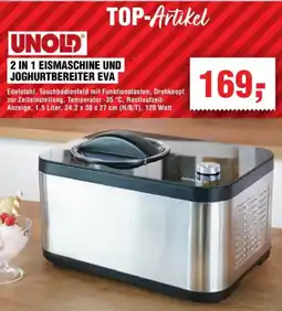 Handelshof UNOLD 2 IN 1 EISMASCHINE UND JOGHURTBEREITER EVA Angebot