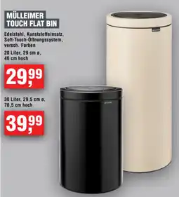 Handelshof brabantia MÜLLEIMER TOUCH FLAT BIN Angebot