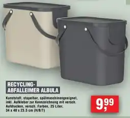Handelshof rotho RECYCLING- ABFALLEIMER ALBULA Angebot