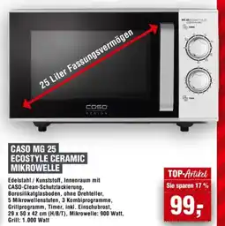 Handelshof CASO DESIGN CASO MG 25 ECOSTYLE CERAMIC MIKROWELLE Angebot