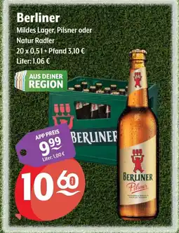 Getränke Hoffmann Berliner Mildes Lager, Pilsner oder Natur Radler Angebot