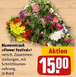 REWE Blumenstrauß Flower Festival Angebot