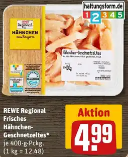 REWE REWE Regional Frisches Hähnchen Geschnetzeltes Angebot
