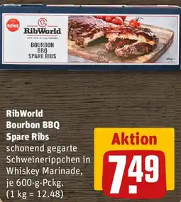 REWE Rib World Bourbon BBQ Spare Ribs Angebot