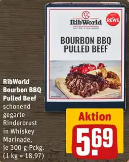 REWE RibWorld Bourbon BBQ Pulled Beef Angebot