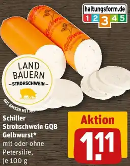 REWE Schiller Strohschwein GQB Gelbwurst Angebot