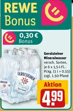 REWE Gerolsteiner Mineralwasser Angebot