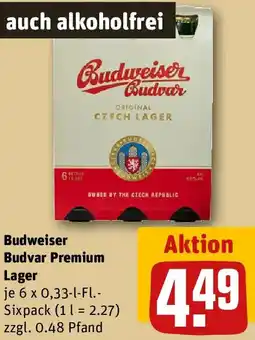 REWE Budweiser Budvar Premium Lager Angebot