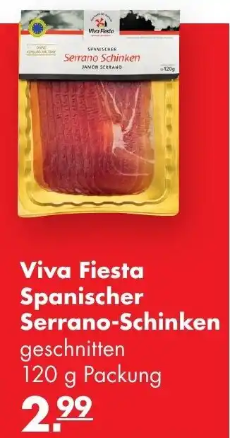 Handelshof Viva Fiesta Spanischer Serrano Schinken 120g Angebot