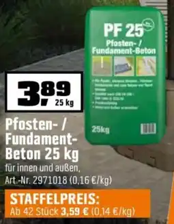OBI Pfosten-/ Fundament Beton Angebot