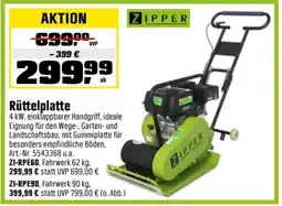 OBI ZIPPER Rüttelplatte Angebot