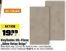 OBI Vinylboden XXL-Fliese ,,Udine Beton Beige" Angebot
