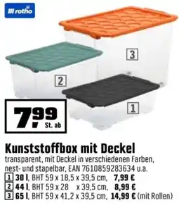OBI Rotho Kunststoffbox mit Deckel Angebot