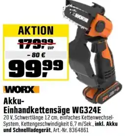 OBI WORX Akku Einhandkettensäge WG324E Angebot