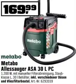 OBI Metabo Allessauger ASA 30 L PC Angebot
