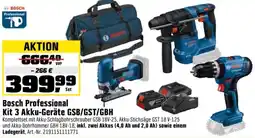 OBI Bosch Professional Kit 3 Akku-Geräte GSB/GST/GBH Angebot