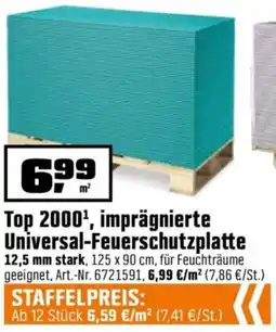 OBI Top 2000 imprägnierte Universal-Feuerschutzplatte Angebot