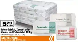 OBI Beton-Estrich, Zement oder Mauer- und Putzmörtel Angebot