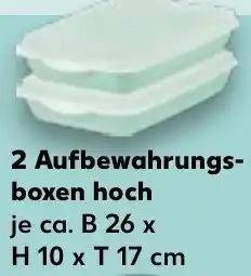 Kaufland 2 Aufbewahrungsboxen hoch Angebot