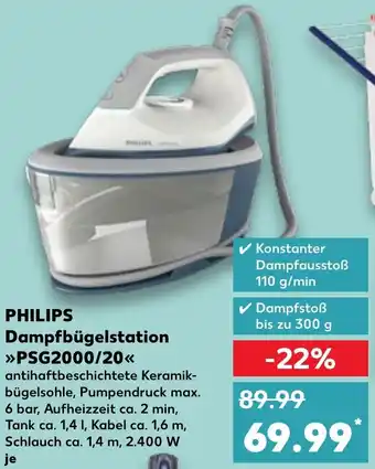 Kaufland PHILIPS Dampfbügelstation PSG2000/20 Angebot
