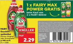 Kaufland FAIRY Geschirrspülmittel Angebot