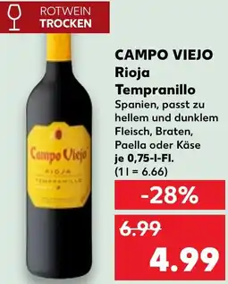Kaufland CAMPO VIEJO Rioja Tempranillo Angebot