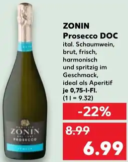 Kaufland ZONIN Prosecco DOC Angebot