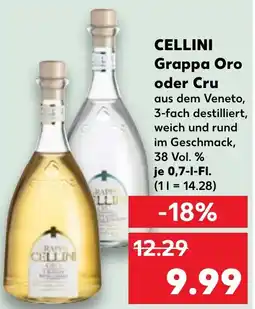 Kaufland CELLINI Grappa Oro oder Cru Angebot