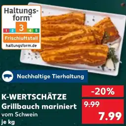 Kaufland K-WERTSCHÄTZE Grillbauch mariniert Angebot