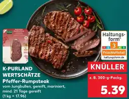 Kaufland K-PURLAND WERTSCHÄTZE Pfeffer-Rumpsteak Angebot