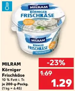 Kaufland MILRAM Körniger Frischkäse Angebot