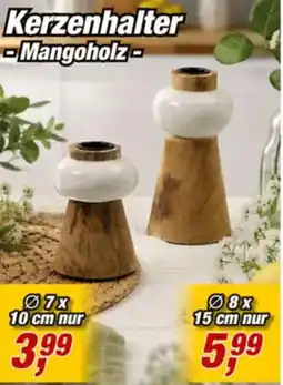 Posten Börse Kerzenhalter Mangoholz Angebot