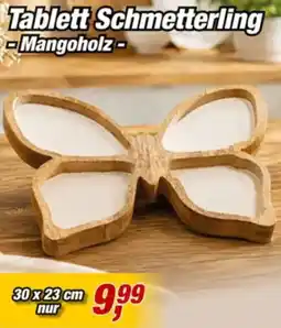 Posten Börse Tablett Schmetterling Mangoholz Angebot