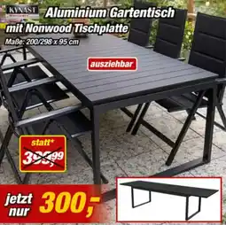 Posten Börse KYNAST Aluminium Gartentisch mit Nonwood Tischplatte Angebot