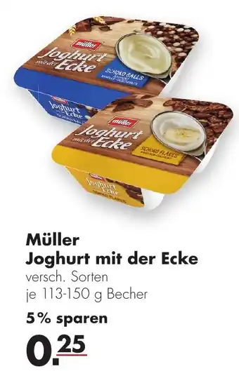 Handelshof Müller Joghurt mit der Ecke 113-150g Becher Angebot