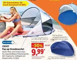 Lidl CRIVIT Pop-up-Strandmuschel Angebot