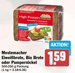 HIT Mestemacher Eiweißbrote, Bio Brote oder Pumpernickel Angebot